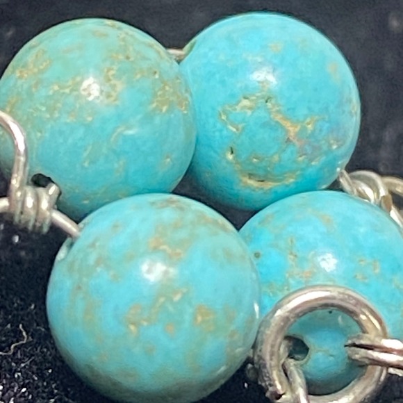 Turquoise‎ Southwestern Necklace Two Strand Chunky Bead Boho Statement Rodeo 90g - Picture 13 of 16